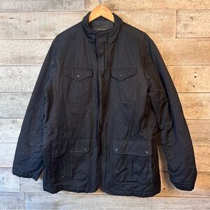 Banana‎ Republic men’s black zip up utility jacket in size large